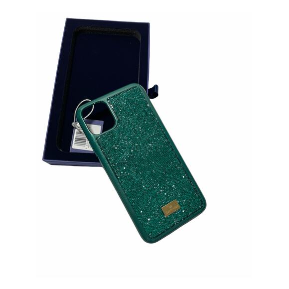 Swarovski Glam Rock Bumper Phone 11 Pro Max Green - Picture 2 of 11